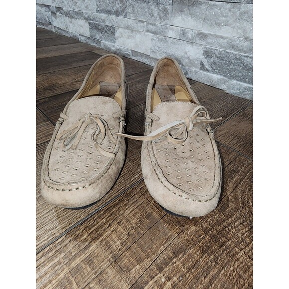 WOMENS VAN ELI BROWN SUEDE RUBY PERFORATED COMFORT SHOES MOCASSINS 8.5 A - Picture 5 of 10